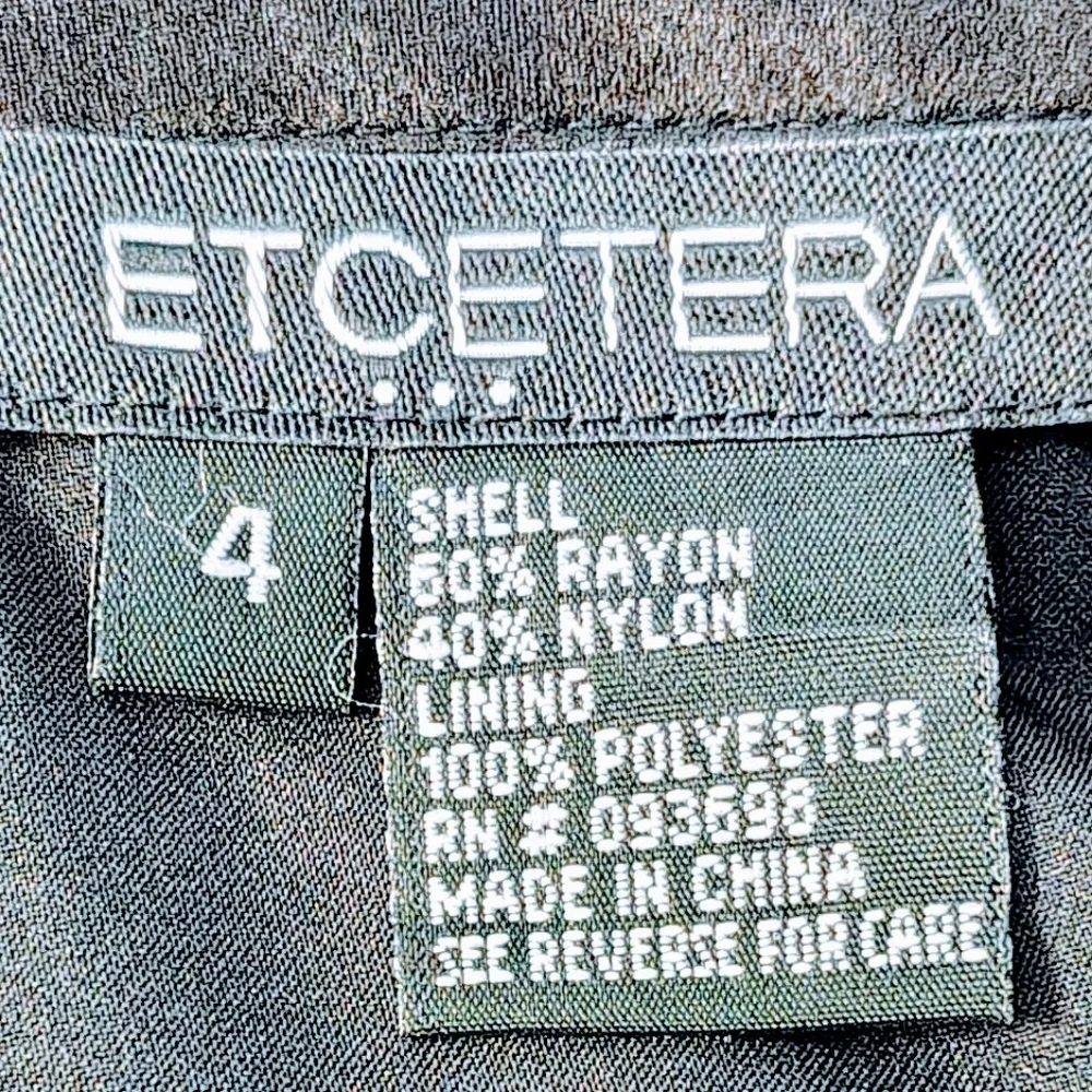 Women's Black ETCETERA cute Black Lace Size 4. Very Good Condition. - Picture 9 of 10